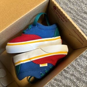 Vans Kids Sneakers in Red, Blue, and Green